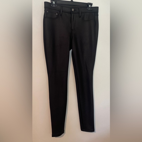 Express Black Faux Leather Leggings with Stretchy Fit - Picture 1 of 12